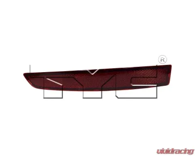 TYC Reflector Light Red Volkswagen Jetta 2015-2018 - 17-5570-00