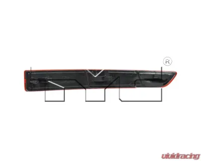 TYC Reflector Light Red Volkswagen Jetta 2015-2018 - 17-5570-00