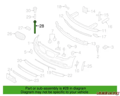 Genuine BMW Bumper Assembly Outer Bracket Bolt BMW 640i | 650i  | M6  2019 - 07-14-7-145-088