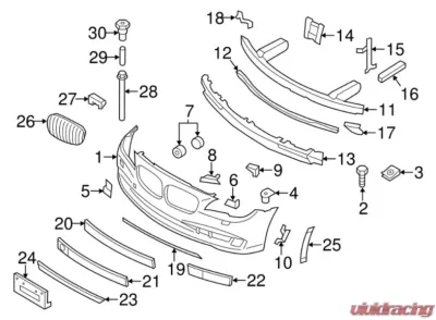 Genuine BMW Bumper Assembly Outer Bracket Bolt BMW 640i | 650i  | M6  2019 - 07-14-7-145-088