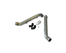 034 Motorsports Raw Bipipe Set, B5 Audi S4 & C5 Audi A6/Allroad 2.7T, Stainless Steel with WMI Bungs