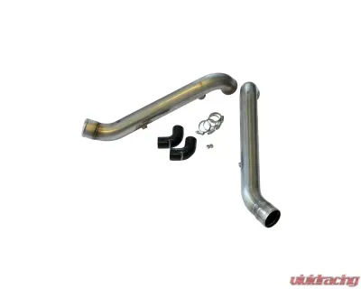 034 Motorsports Raw Bipipe Set, B5 Audi S4 &amp; C5 Audi A6/Allroad 2.7T, Stainless Steel with WMI Bungs - 034-108-5001-RAW