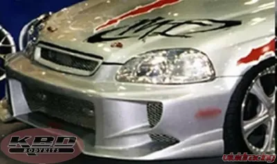 KBD Bodykits EX Spec Style 1 Piece Front Bumper Honda Civic ALL 96-98 - 37-2013