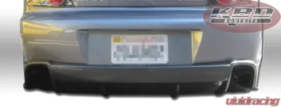 KBD Bodykits MS Style Polyurethane Rear Bumper for Mazda RX-8 2004-2008 Unpainted Black - 37-2076
