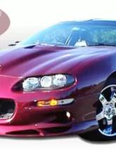 KBD Bodykits Type J Style 1 Piece Front Lip for Chevrolet Camaro 1998-2002, Polyurethane, Unpainted Black                                     - 37-2160 - Image 5