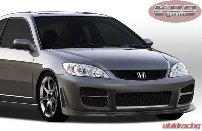 KBD Bodykits R34 Style 1 Piece Front Bumper Honda Civic 2DR | 4DR 2004-2005 - 37-2254