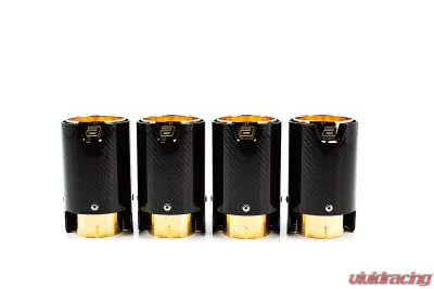 Eisenmann Sport Performance Muffler System Carbon Fiber Signature Gold Inner Tips BMW X5M | X6M 2015-2018 - B5446.00904CG