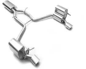 Eisenmann Stainless Steel Catback Exhaust 2 x 120 x 77 mm Oval Tips Mercedes-Benz C230 08-14
