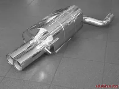 Eisenmann Stainless Axleback Exhaust 2x83mm Round Tips Mercedes-Benz CLK500 Cabrio 03-06 - D7247.00831