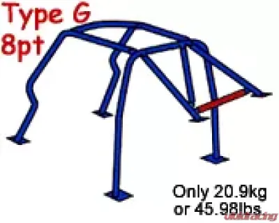 Cusco 8 Point Roll Cage Nissan 180SX S13 91-93 - 221 261 GS