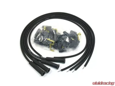 PerTronix 804280 Flame-Thrower Spark Plug Wires 8mm Universal 180 Degree Black (4 cyl) - 804280