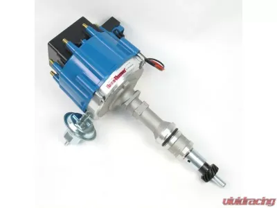 PerTronix D1352 Flame-Thrower Distributor HEI Small Block 221-302 Blue Cap Machine Polished Ford - D1352