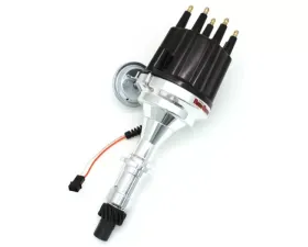 PerTronix D320710 Flame-Thrower Electronic Distributor Billet Magnetic Trigger Pontiac 301-455 Black Male Cap Vacuum Advance