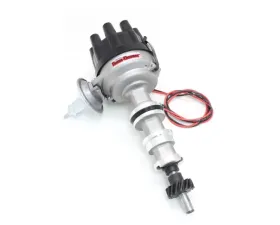 PerTronix D7134630 Flame-Thrower Electronic Distributor Cast with Ignitor III Technology Vacuum Advance Black Cap Ford FE 352-428