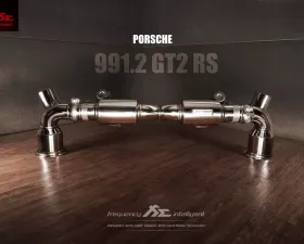 FI Exhaust Ultra High Flow Downpipe with Mid Pipe and Valvetronic Muffler for Porsche 991.2 GT2 RS 2018-2020