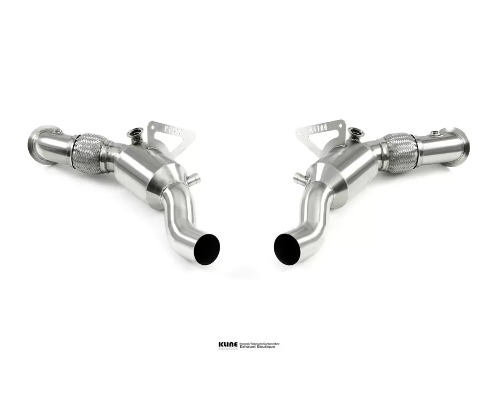 Kline Innovation 100 Cell Cat Pipe Set Ferrari F8 Tributo 2020-2021 - KL-FER-F8-100-CS-SS