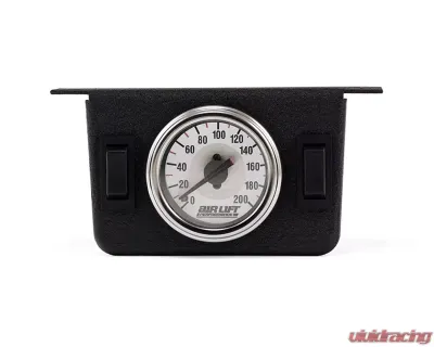 Air Lift Performance Dual Needle Gauge Panel with 2 Switches 200 PSI - 26157