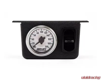Air Lift Performance Single Needle Gauge Panel with 1 Paddle Switch 200 PSI - 26161
