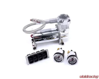 Air Lift Performance 4-Way Manual Control system 1/4" Air Lines, 4 Gallon Tank, 444 Compressor - 27666