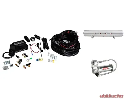Air Lift Performance 3P 3/8" Air Line, 5 Gallon Lightweight Raw Aluminum Tank, VIAIR 444C Compressor - 27688
