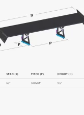Aeromotions S2.Dynamic 65" Wing Mitsubishi Evolution VIII | IX | X 03-15                                     - AM-EVO-S2 - Image 2