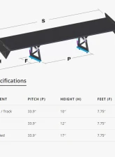 Aeromotions R.Static 65" Wing With 12" Uprights Mitsubishi Evolution 03-07                                     - AM-EVOX-RS-12 - Image 3