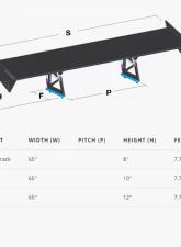 Aeromotions R.Static 65" Wing With 10" Uprights Ferrari 360 99-05                                     - AM-F360-RS-10 - Image 3