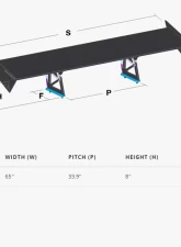Aeromotions S1.Dynamic 65" Wing Nissan GT-R R35 2009-2021                                     - AM-GTRR35-S1 - Image 2