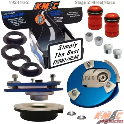 K-Mac Stage 2 Street | Race Front Camber & Caster Strut Mount Kit BMW 3 Series 1502-2002 1966-1977 - 192016-2L