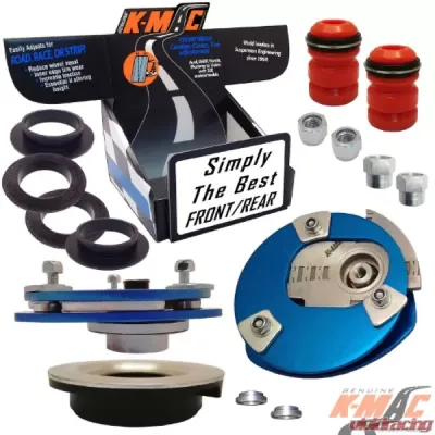 K-Mac Stage 2 Street | Race Front Camber & Caster Strut Mount Kit BMW 5 Series E34 | 7 Series E32 | M5 Series E34 88-96 - 193416-2L