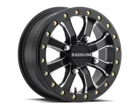 Raceline Wheels Mamba Black w/ Machine Face 15x6 4x156 (5+1)