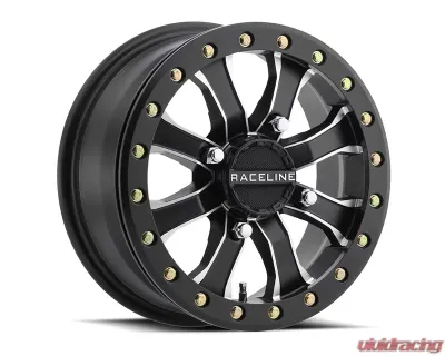 Raceline Wheels Mamba Black w/ Machine Face 15x6 4x156 (5+1) - A71MB-56056-51