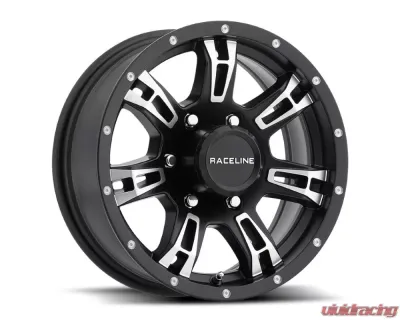 Raceline 840 Arsenal Wheel 16x6 8x6.5 0mm Gloss Black Machined - 840-66080