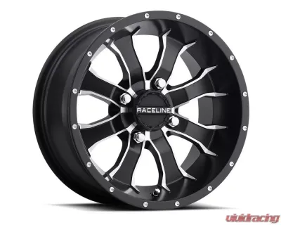 Raceline A77 Mamba Black w/ Machined Spoke Wheel 15x7 4x137 10mm 5+2 - A7757037-T-52
