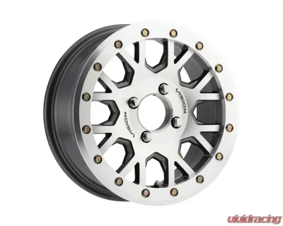 Vision GV8BL Invader Beadlock Wheel 15x6 4x115 32mm Gunmetal Machined Face and Ring - GV8BL156115GMMF46NCC