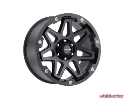 Vision Se7en Gloss Black Milled w/Satin Grey Ring Wheel 18x9 5x114.3 12 - 416-8965GBMG12