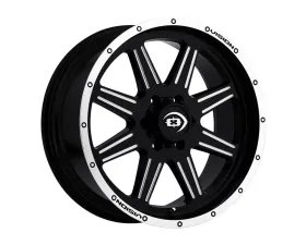 Vision Cannibal Gloss Black Machined Lip Milled Spoke Wheel 20x9 6x120 12