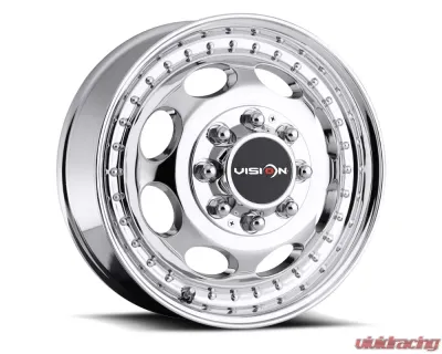 Vision 181 Hauler Dually Wheel 16x5.50 6x205 120mm Hyper Silver - 181Z6526HSF161