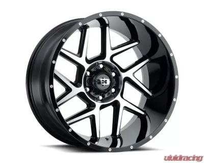 Vision 360 Silver Wheel 20x10 5x5 -25mm Satin Black - 360-20073SB-25