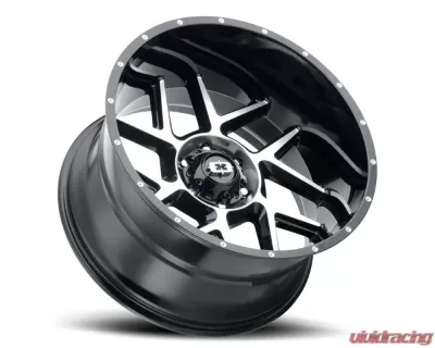 Vision 360 Silver Wheel 20x10 5x5 -25mm Satin Black - 360-20073SB-25