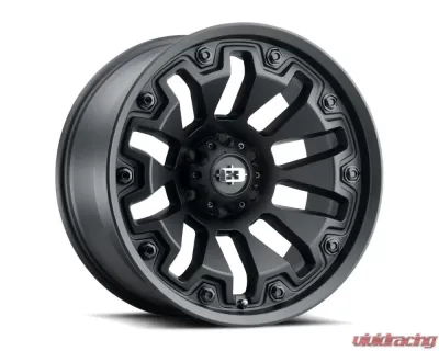Vision 362 Armor Wheel 20x9 5x150 12mm Satin Black with Black Bolt Inserts - 362-2950SBB12