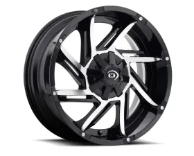 Vision Prowler Wheel 20x12 6x135 -51mm Gloss Black Machined Face