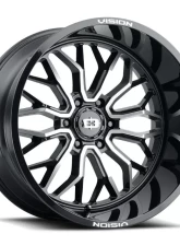 Vision 402 Riot Wheel 22x12 6x5.5 -51mm Gloss Black Machined Face - 22x12                                     - 402-22283GBMF-51 - Image 2
