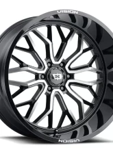 Vision 402 Riot Wheel 24x12 6x5.5 -51mm Gloss Black Machined Face - 24x12                                     - 402-24283GBMF-51 - Image 2