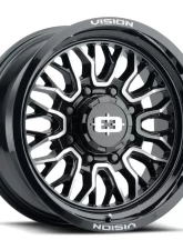 Vision 402 Riot Wheel 20x12 8x170 -51mm Gloss Black Machined Face                                     - 402-20270GBMF-51 - Image 2