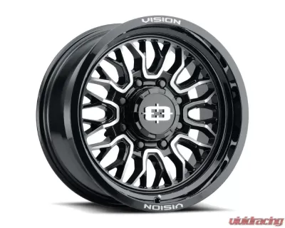 Vision 402 Riot Wheel 20x12 8x170 -51mm Gloss Black Machined Face - 402-20270GBMF-51