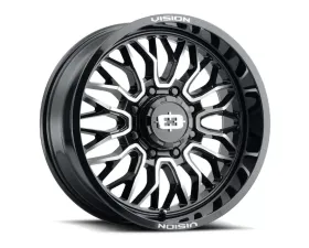 Vision 402 Riot Wheel 20x9 8x180 12mm Gloss Black Machined Face - 20x9