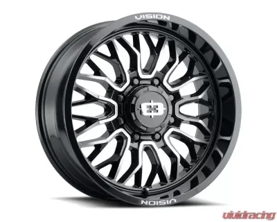 Vision 402 Riot Wheel 20x9 8x170 12mm Gloss Black Machined Face - 20x9 - 402-2970GBMF12