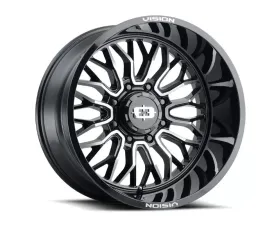 Vision 402 Riot Wheel 22x12 8x6.5 -51mm Gloss Black Machined Face - 22x12