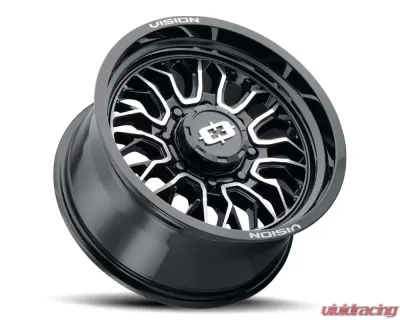 Vision 402 Riot Wheel 20x12 8x170 -51mm Gloss Black Machined Face - 402-20270GBMF-51